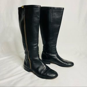 J.Crew Tall Leather Boots Size 7 Black